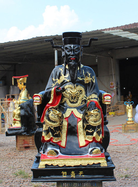 包青天玻璃钢佛堂寺庙供奉摆件
