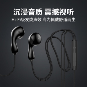 K歌重低音有线耳机入耳式type带麦适用于iqoo安卓小米VIVOPPO通用