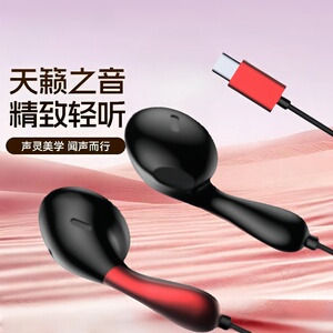 typec数字芯片重低音入耳机适用于华为OPPO小米vivo耳机