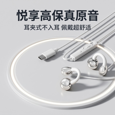 适用于华为mate60 p3040 50pro耳机type-c有线高音质cm33通用耳塞