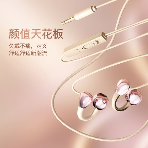 耳机适用于OPPO 小米苹果数字type-c接口有线入耳式通用手机圆孔