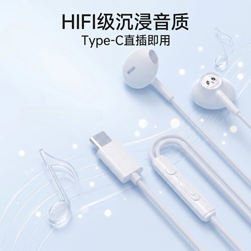 Typec耳机适用于苹果15 16 17vivo小米OPPOiqoo手机语音通话吃鸡