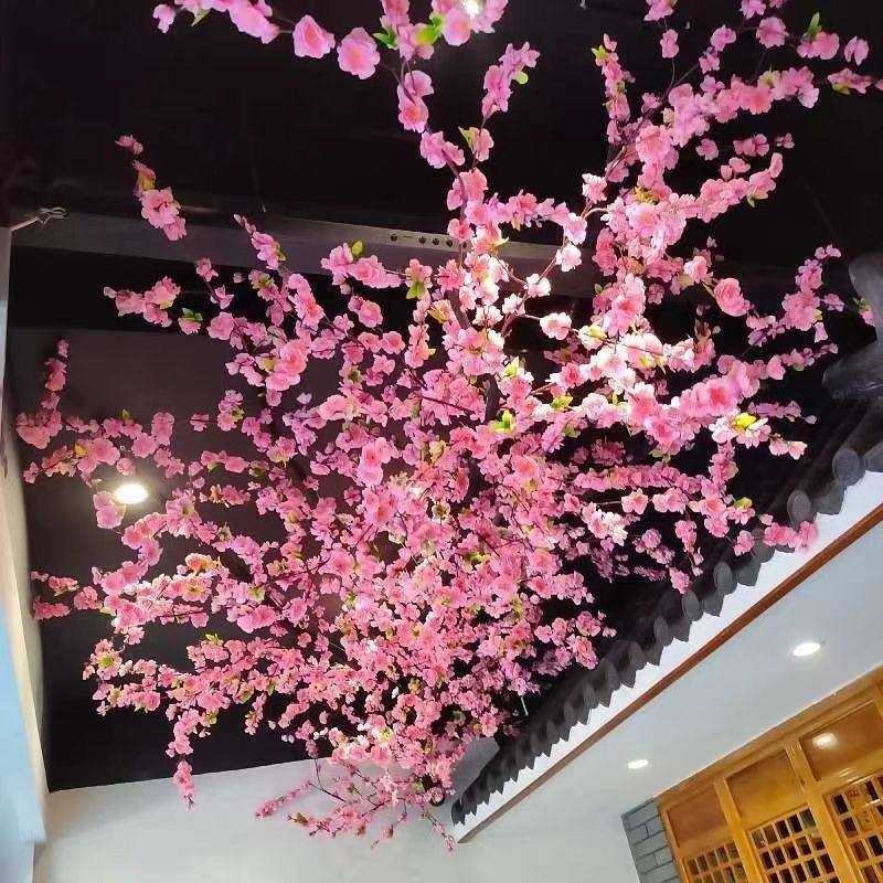 火锅店饭店仿真植物吊顶装饰假花假树桃花樱花树榕树桃花枝古建,鲜花速递/花卉仿真/绿植园艺,仿真花,淘宝优惠券,粉丝福利购,淘宝优惠卷