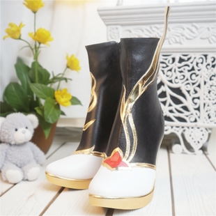 cos鞋崩坏3德丽莎 红繁香满 大月下国风旗袍cosplay女套装道具鞋