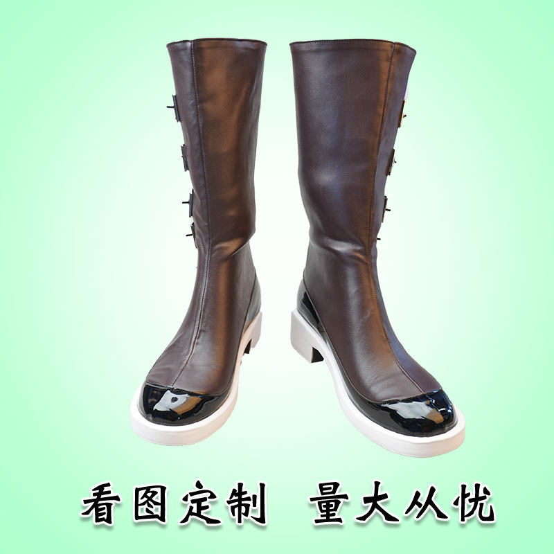 cosplay鞋高跟靴明日方舟归溟幽灵鲨原皮艾丽妮流明掠风cos鞋定做