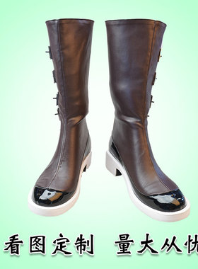 cosplay鞋高跟靴明日方舟归溟幽灵鲨原皮艾丽妮流明掠风cos鞋定做