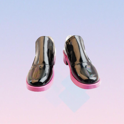 Vocaloid UTAU重音公式 黑灰蓝色cos鞋cosplay靴子女动漫鞋定制