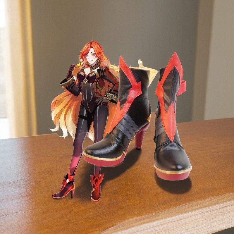 cos鞋原神玛薇卡纳塔火神cosplay鞋子二次元动漫漫展道具鞋定制图片