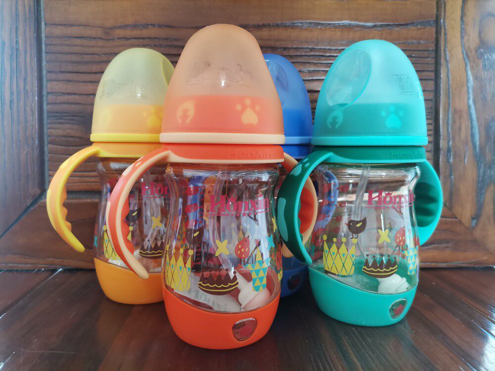 皇星e族ppsu奶瓶宽口径自动感温耐高温180度防呛奶210ml300ml包邮