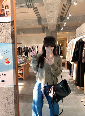 FFLU25/11/5 特别的存在 2way！两穿浣熊绒时髦温暖感毛衣上衣