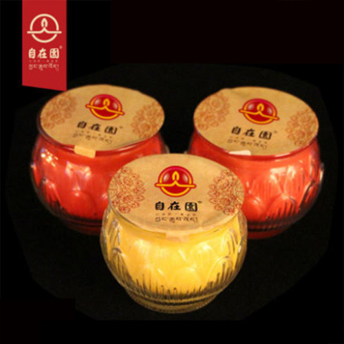 自在园平口莲花杯酥油灯平口室内