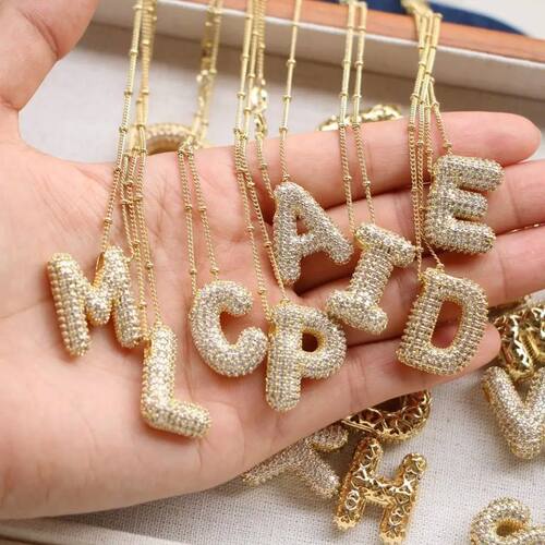 Exquisite Copper Gold-plated Zircon Pendant American Minimal