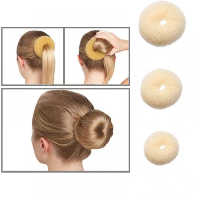 3Colors Fashion Elegant Hair Bun Donut Foam Sponge Easy Big