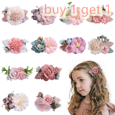 Children's Artificial Flower Hairpin Ins Sweet Girl Flow发夹