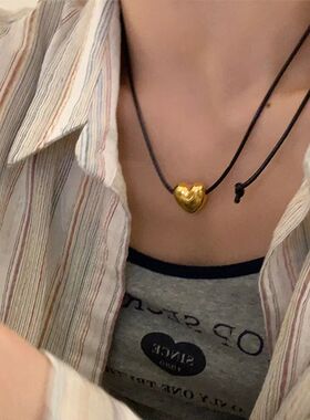 Harajuku Love Necklace Ladies Alloy Simple Heart Pendant Fas
