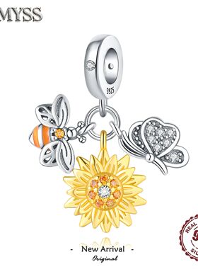 Plated Bee Sunflower Butterfly Charm Pendant Fine Jewelry Wo