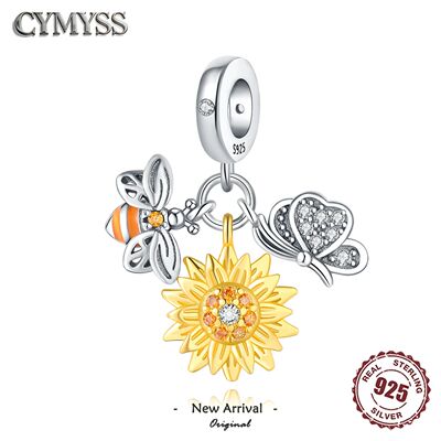 Plated Bee Sunflower Butterfly Charm Pendant Fine Jewelry Wo