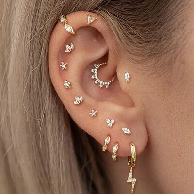 1PC Septum Conch Tragus Piercing Earrings for Women Crown St