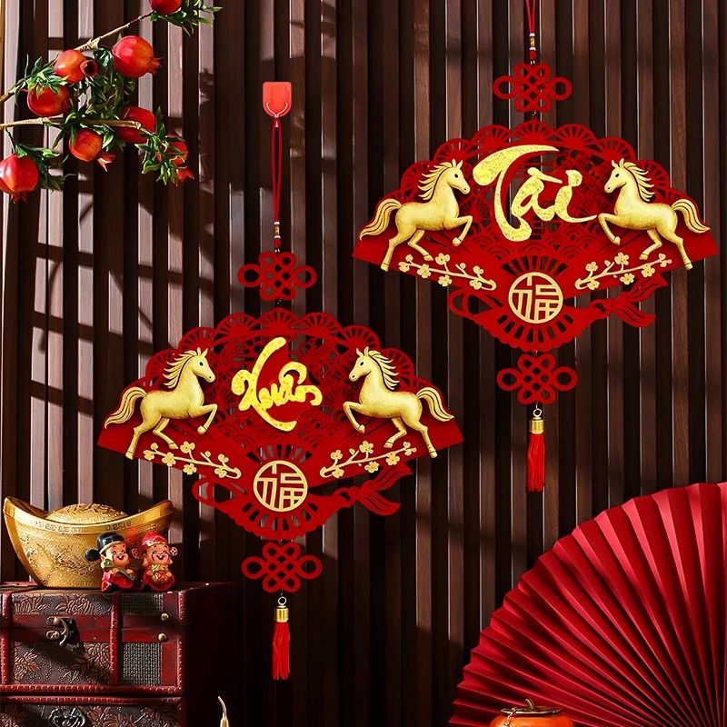 Vietnamese New Year Hanging Pendants with Tassel Window Door