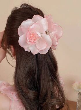 Large Flower Hair Claw Women Dance Styling Ponytail Hair Cli