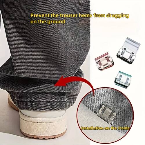 invisible leg shortening clip,non-slip pants edge clip,used