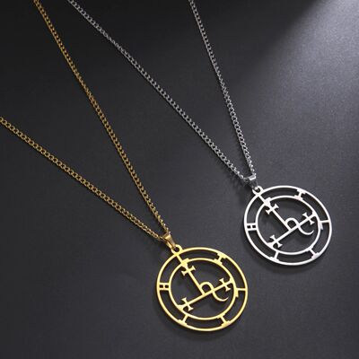 Stainless Steel Devil Seal Necklace Lilith Solomon's Sigh Ma