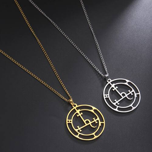 Stainless Steel Devil Seal Necklace Lilith Solomon's Sigh Ma