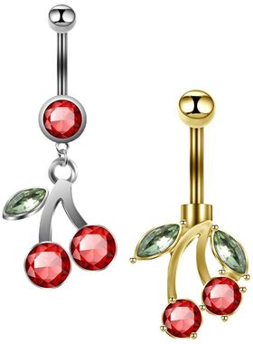2Pc Belly Rings Fruit European and American Jewelry Piercing