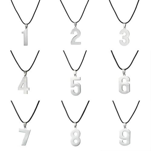 0-9 Arabic Numeral Pendant Necklace Lucky Number for Women a