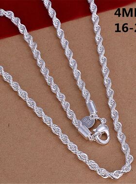 16-24inch for Women Men Beautiful Fashion Silver Color Charm