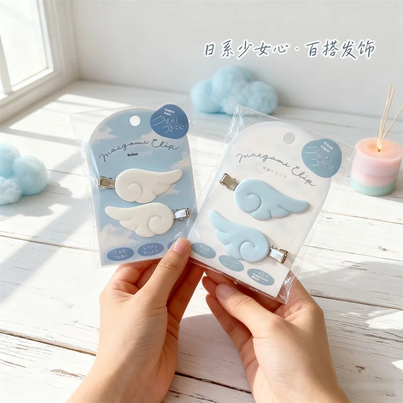 1Pair Cute Sweet Japanese Style Y2K Angel Wing Hair Clip Hai
