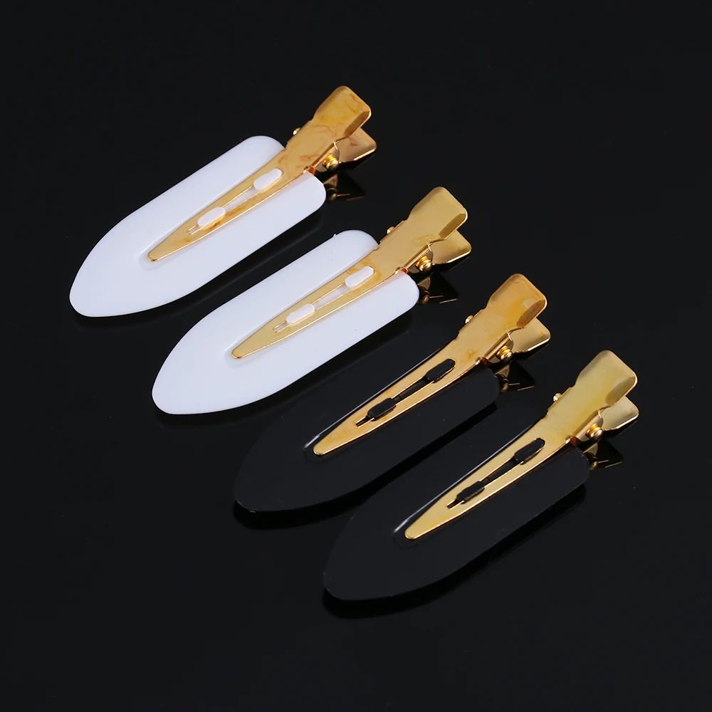 4Pc Seamless No Crease Barrettes Makeup Clip No Bend Hair Cl