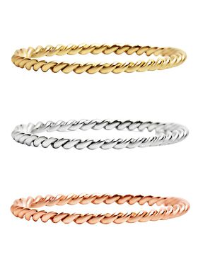Simple Spiral Twist Finger Rings For Women Men Minimalist St