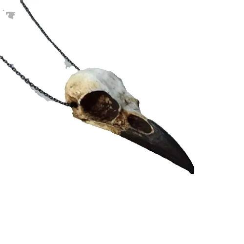 Retro Nikit Punk 3D Crow Skull Pendant Necklace Gift Hallowe