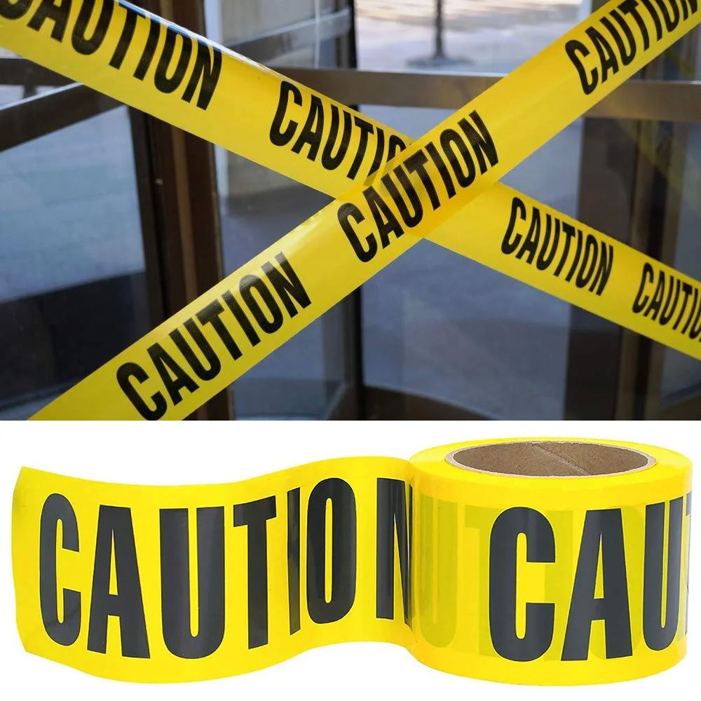 20m/roll Yellow Caution Tape for Police Barricade Public Wor