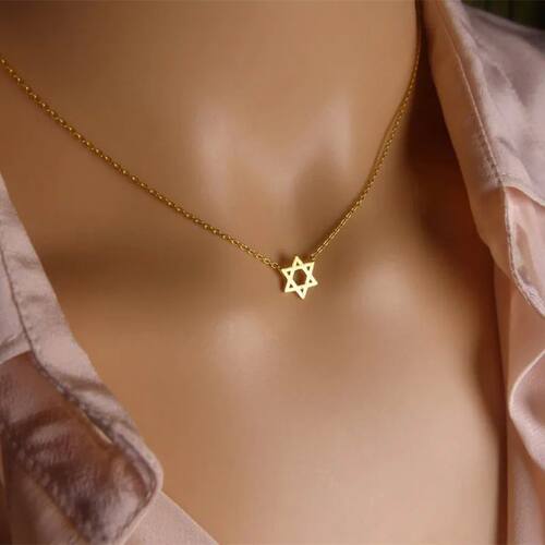 Retro Jewish Jewelry Star of David Pendant Necklace for Wome