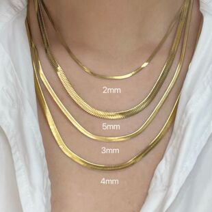 Chain Snake Unisex Stee Choker Stainless Necklace Minimalist