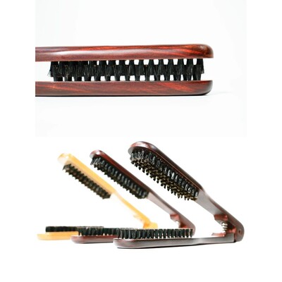 V Type Hair Straighten Comb Double Brushes Hairdressing Comb
