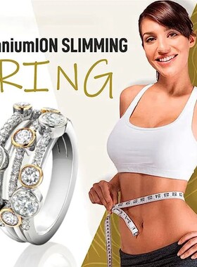 Crystal Zircon Weight Loss Acupuncture Point Rings Women Sli