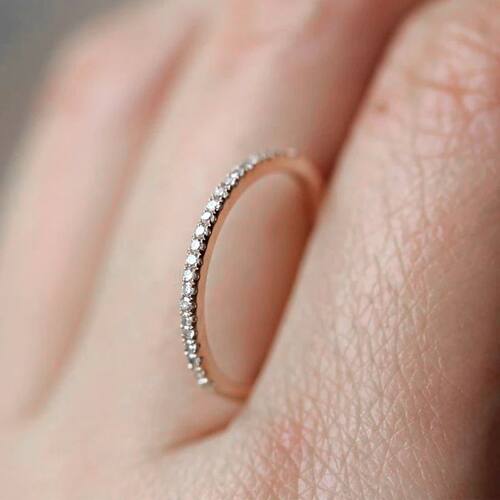 Love Cute Wedding Engagement Rings for Women Micro Pave CZ C