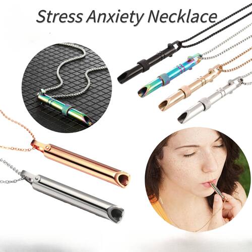 Stress Anxiety Necklace Mindfulness Breathing Tool Natural C