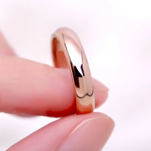 Simple Rose wedding rings female color Rings Men Round Gold