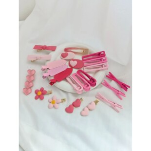 swe cute themed and style set hair clips multi pink