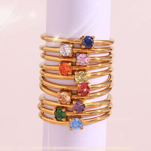 Rings Gold Birthstone Woman Constellation Months For