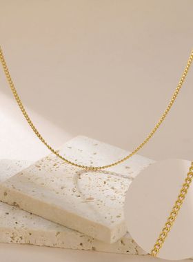 5pcs/lot 2mm Vine Chain Necklaces Stainless Steel Gold Color