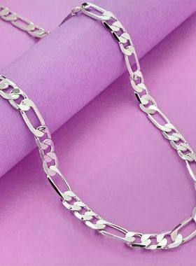 wholesale Noble Mens 6MM flat Cuban chain Necklace Fashion J