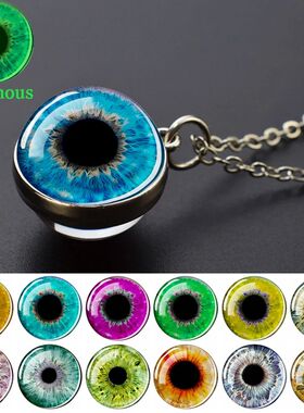 Evil Eye Necklace Charming Blue Violet Green Human Eye Neckl