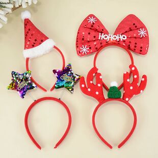 Cute Headba Merry Headbands Elk Antlers Santa Christmas Xmas
