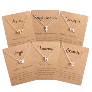 Men Sign Aries Zodiac Necklace Horoscope Women Pendant