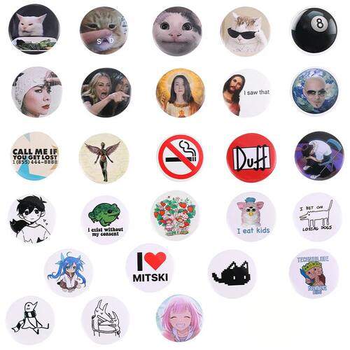 Cute Manga Enamel Badges Anime Metal Brooches For Women Frie